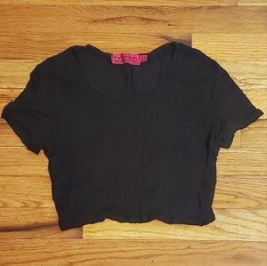 Boohoo Basic Black Crop Top